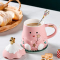 New Factory Custom Hand Painted Father Snowman Santa Claus Design Merry Christmas Ceramic Dolomite Coffee Cups Mug