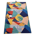 RPET Plastic Bottle Recycled Polyester Fabric Microfiber Waffle Beach Towel Custom Printed Sand Free Beach Towel