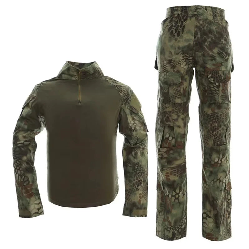 Manufacturers Wholesale Jungle Python Hunting Style ACU Breathable Polyester Cotton Summer Tactical Suit