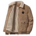 Wholesale Men Coats Warm Thick Corduroy Jackets Male Fur Collar Winter Casual Mens Thermal Cotton Jacket