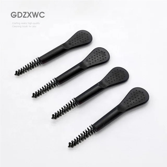 Hole Brush for Mini Funnel Cup Lid Straws Mini Stainless Steel Tube Brush for Kitchen Dusting Cleaning 3-Colors
