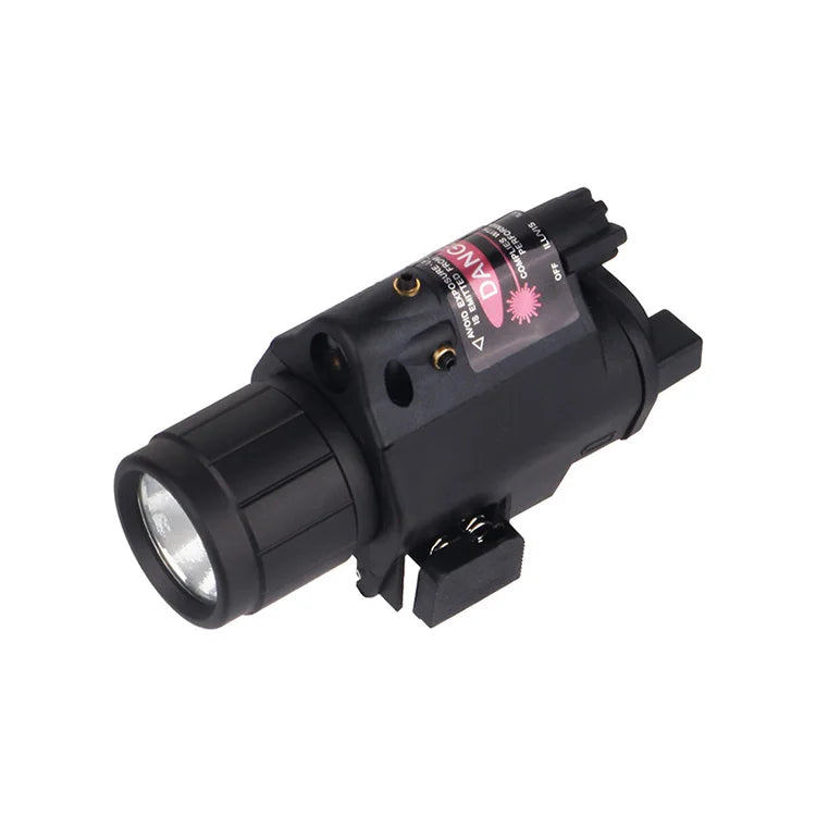 FOCUHUNTER Tactical LED Flashlight Remote Switch Riser Mount Red Laser 150 Lumens 200m Sighting Range Aluminum for Hunting