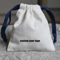 Custom Organic Twill Cotton Canvas Drawstring Pouch Eco-Friendly Gift Jewelry Packaging Dust Bag for Party Favors