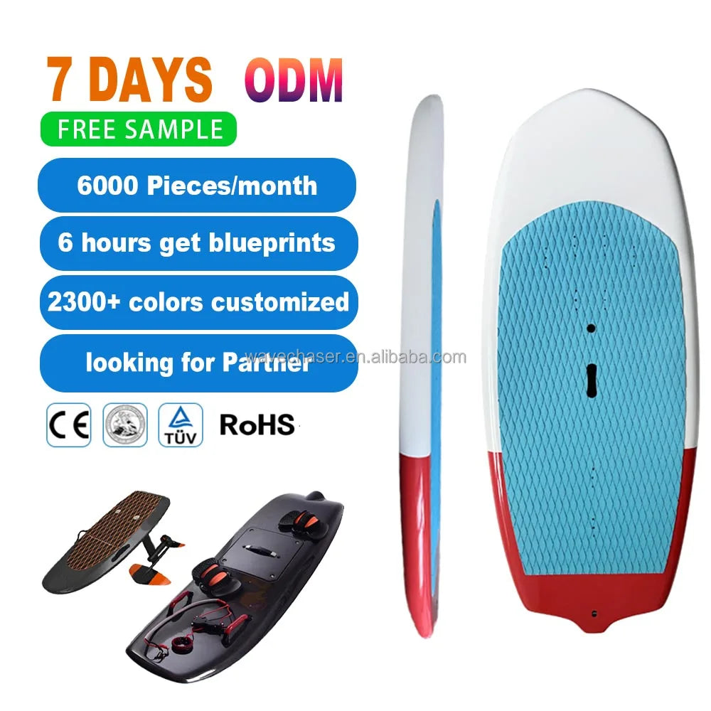 Factory Price Hydrofoil Customized New Hot Sale Carbon Fiber Black Surfboard for Ocean Waters