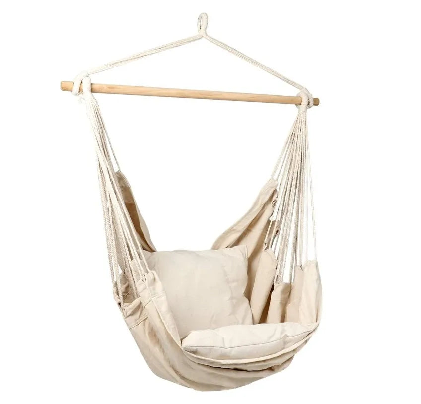 WOQI Hot Selling Customized Size and Color Outdoor&indoor Cotton Rope Swing Hammock Chair
