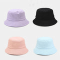 Wholesale Korean Macaroon Color Fisherman Hat  Summer Sun Cap Custom Logo Embroidery Accept Blank Cotton Bucket Hat