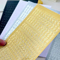Gold Hot Silver Printing Series Stickers Number Letters Pvc Waterproof Sticker Butterfly Star Sticker 1 for Each Style