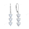 YILUN Fashion Latest Design 925 Drop Earrings Popular Creative Heart CZ Diamond Sterling Silver Dangle Fine Jewelry Earrings MegaBDM