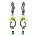 Abiding Top Selling 100%  925 Sterling Silver Handmade Butterfly Branch Drop Earrings