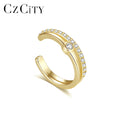 LUOTEEMI One PC Minimalist Tiny Pave Fashion Ear Cuff Silver C Shape Simple Hot Sale Ear Ring Charm Cuff Earrings