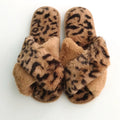 2024 USA Wholesale Cheap Fashion Indoor House for Slippers for Women Comfortable Lady Cross Strap Leopard Print Bedroom Shoes MegaBDM