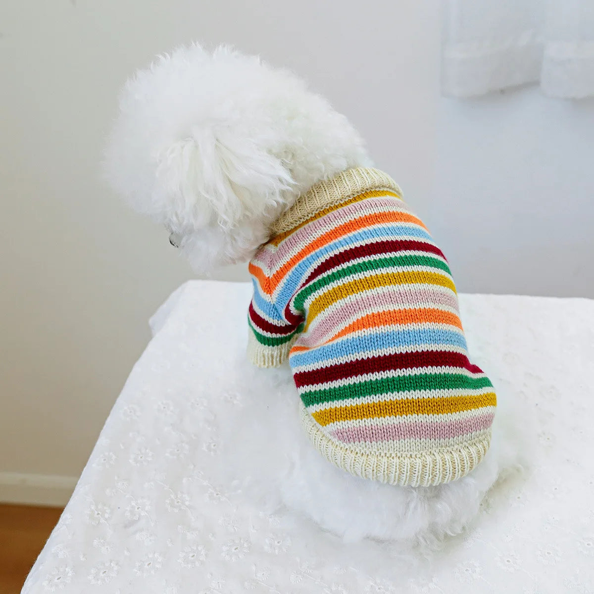 1pcs MOQ Wholesale Custom New Designer Warm Pet Cute Clothes Luxury Pullover Pet Clothes Knitted Dog Sweater