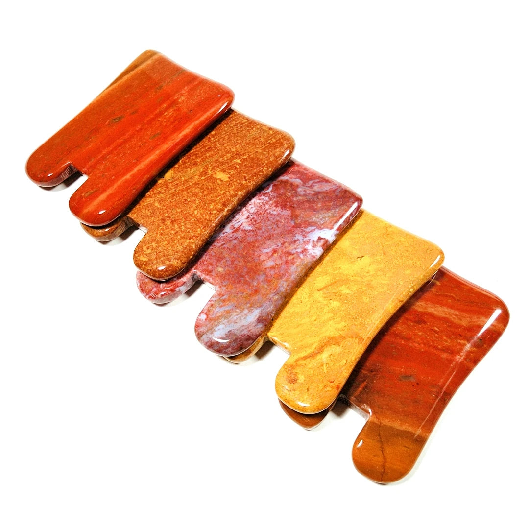 2025 Diy Gua Sha Massage Tools Gua Sha Tools of Multi-ShapesMookaite jasper Guasha Scraping Massage Tools for Face and Body