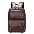 Custom Print Thick Faux Leather Multifunction Outdoors Hiking Camping Backpack Men