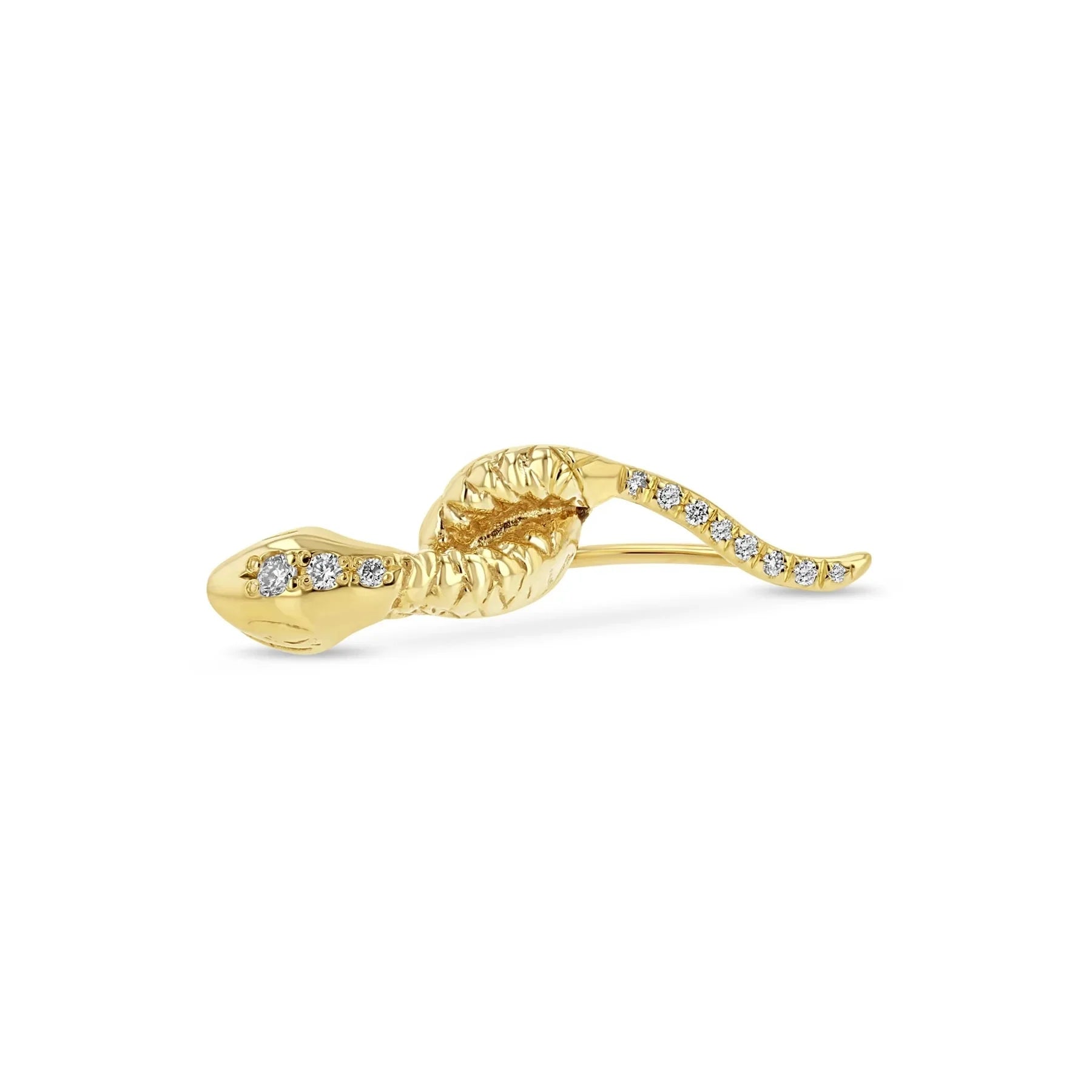 LOZRUNVE 2023 Hip Hop Diamond Snake Climber Earring Sterling Silver 925