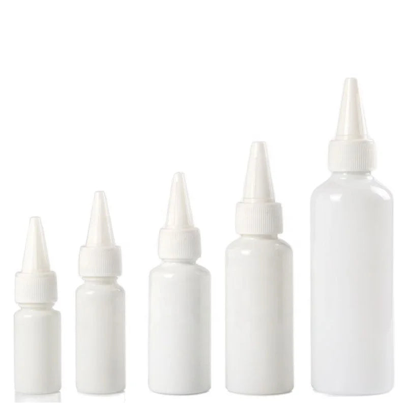10 20 30 50 100ml Needle Squeeze Bottle White Plastic Dispensing Bottle Liquid Glue Container Refill Needle Tip Squeezed Bottle