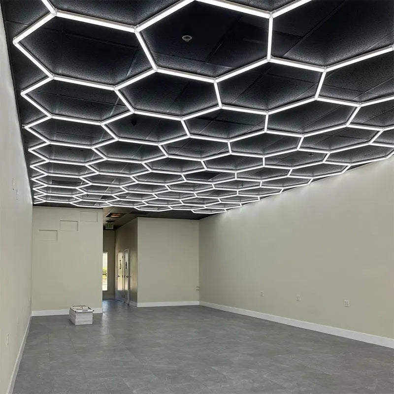 Hexagon LED Garage Lights 600W High Power Working Light Dimmable LED Workshop Lighting