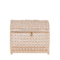 Wedding Card Holder Box Gold Color Treasure Chest Wedding Money Box Crystal Bead Card Receiving Box for Birthday Graduation