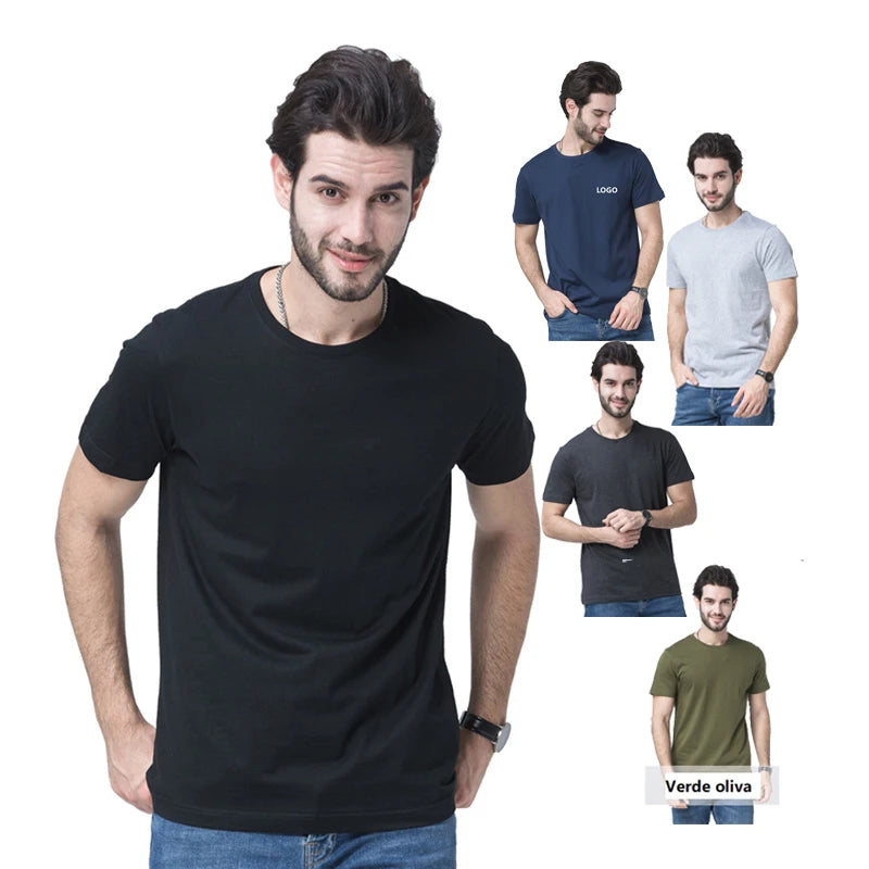 Evertop Custom OEM Cotton 100% Knitted Shirt White Custom Playeras De Algodon Printed Mayoreo Playeras Blanca Ropa Hombre