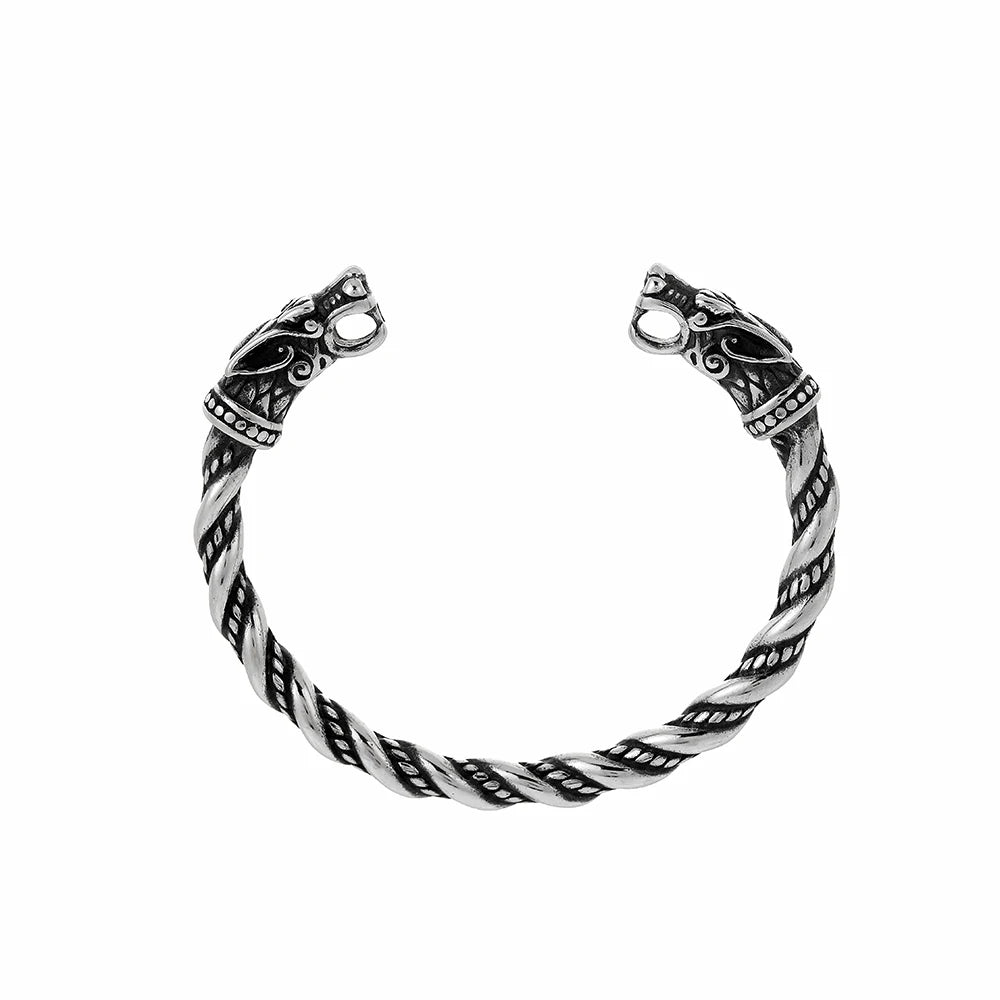 Stainless Steel Jewelry Dragon Head Men's Bracelet Viking Animal Men's Bangle Man Wristband Cuff Bracelet