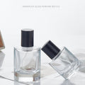 Easy for Label Clear Transparent 30ml 50ml Classical Round Glass Pump Sprayer Screen Printed Cosmetic Perfume Bottle