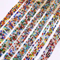 2 3 4mm Czech Crystal Glass Beads Loose Spacer Cube Square Triangular Rondelle Crystal Glass Beads for Jewelry Making DIY