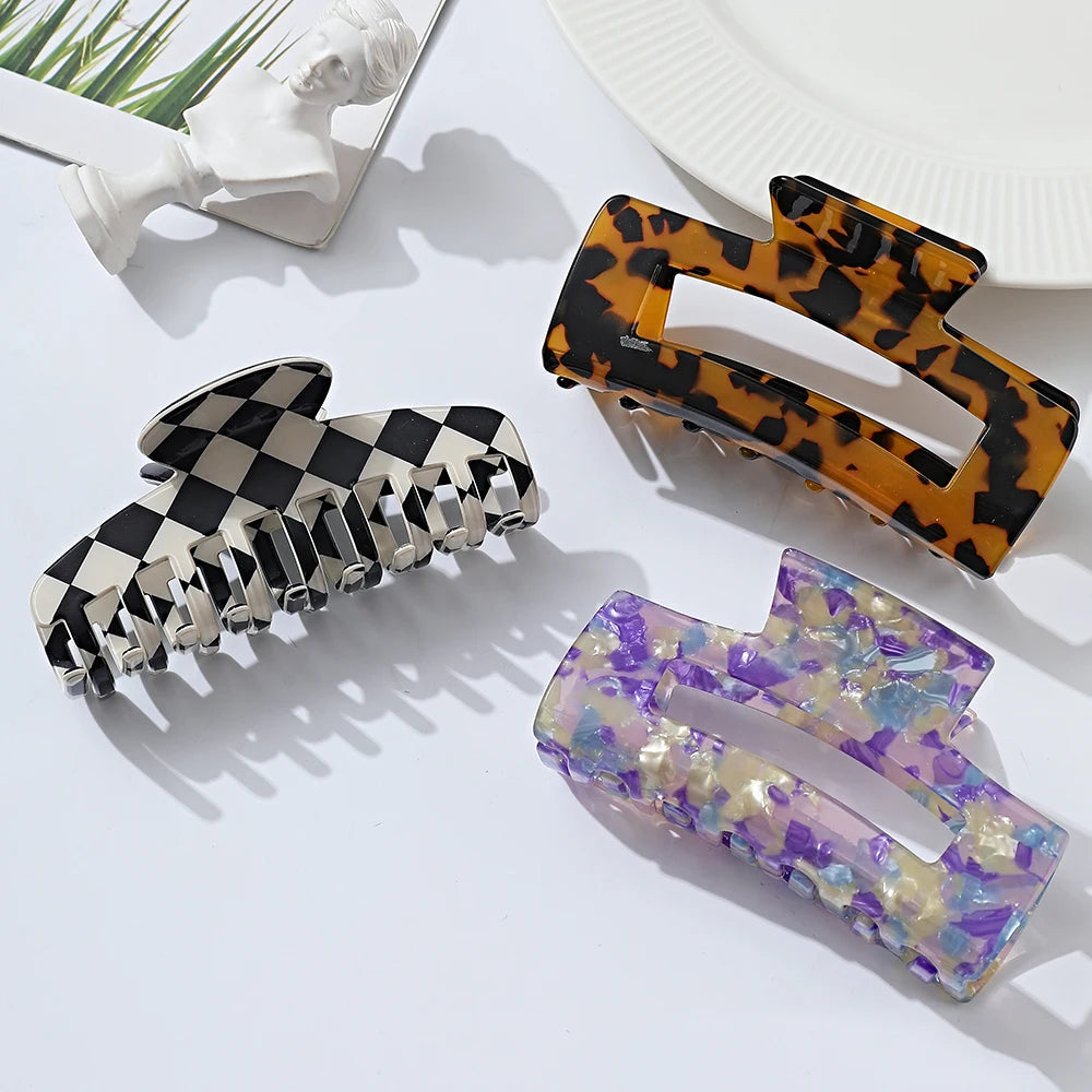 Trendy Women and Girls' Hair Clip New Party Hairpin Jewelry Hot Sales Plastic Sheet Hairpins Strange Hair Clip Design