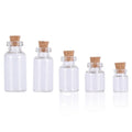 Wholesale 100pcs 0.5ml 1ml 3ml Clear Glass Bottles Wooden Cork Hot Stamping Custom Color Shape Carton Packing Candle Gift