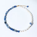 Original Design Handmade Freshwater Pearl Celadon Porcelain Beaded Choker Necklace for Women Jewelry