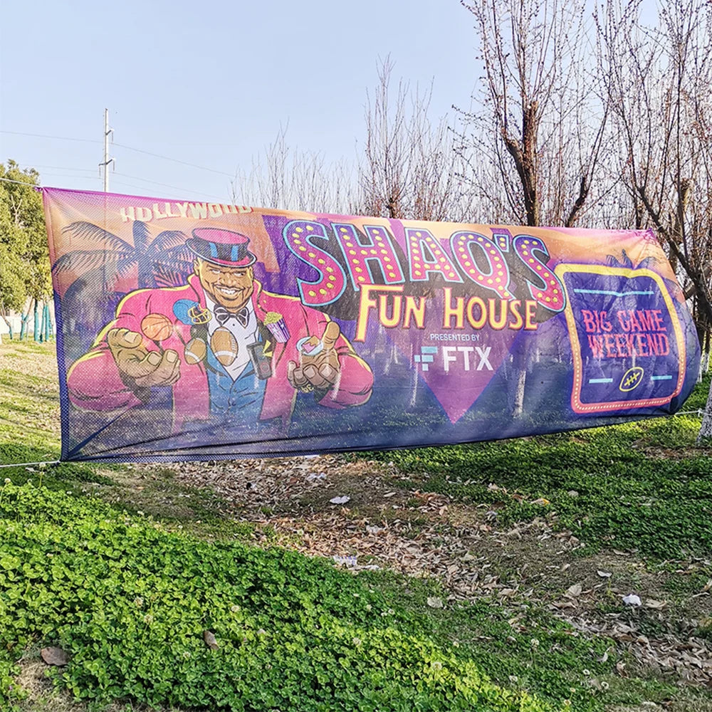 Manufacturers Personalized Outdoor Advertising Hanging Mesh Fence Fabric Banner