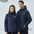 High Quality Work Coverall Waterproof Fleece Lined Warm Light Hooded Windproof Coat with Microfiber Fabrics for Outdoor Hiking