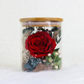 Mother's Day Home Decoration Gift Box Natural Preserved Rose Flower Hydrangea in Glass Bottle