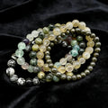 Wholesale Handmade Natural Stretch Beads Gold Rutilated Quartz Fluorite Chrysoprase Beaded Bracelets for Men and Women
