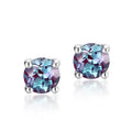 White Gold Earrings Wholesale Jewelry 925 Sterling Silver Alexandrite Earrings for Women
