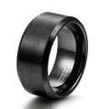 OAHLAN 10mm Black Gun Plated Tungsten Rings Brushed Women Tungsten Black Ring Jewelry Size4-15 48 Hours Shipping