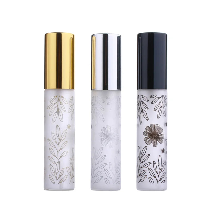 Custom Spray Bottles Empty Skincare Cosmetic Packaging 10ml Shinning Black Round Glass Spray Perfume Bottle