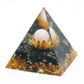 Orgone Pyramid Healing With Gold Lotus Clear Quartz Rose Amethyst Bead Protection Reiki Energy Generator Chakra Orgonite Pyramid