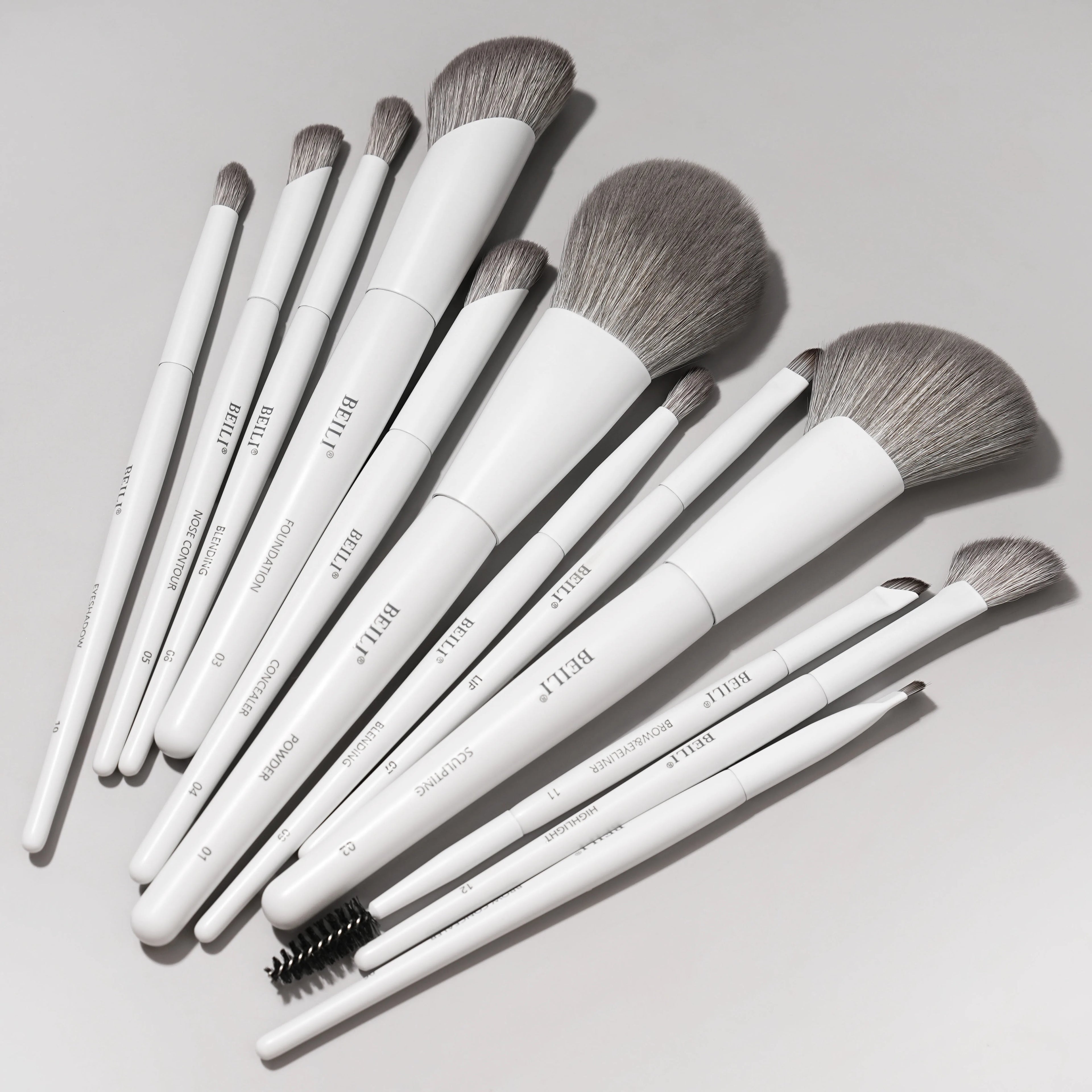 Premium Synthetic Kabuki Makeup Brush Set Hight Quality White Wood Handle Foundation Powder Concealer Cosmetic Tools Brush Set