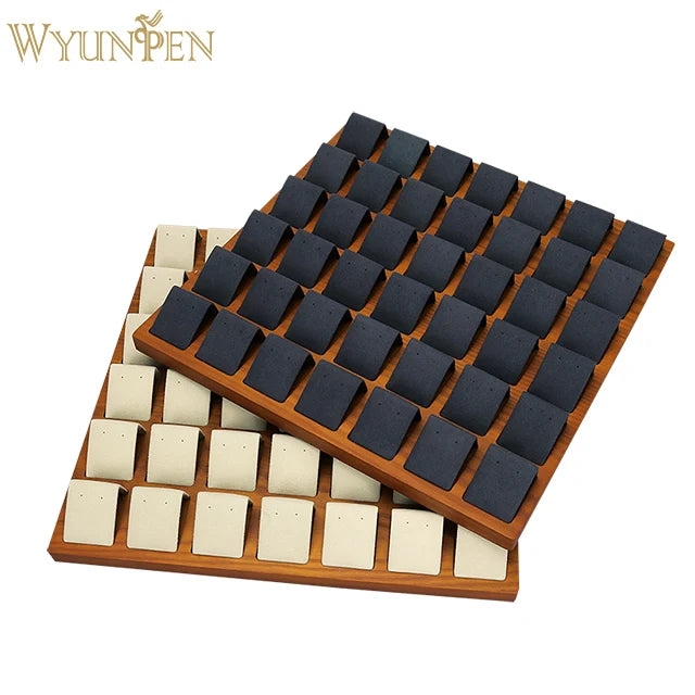 WYP Solid Wood Jewelry  Display  Ring  Earring  Pendent Jewelry Organizer Display Plate for Jewelry Show Wood Plate Display
