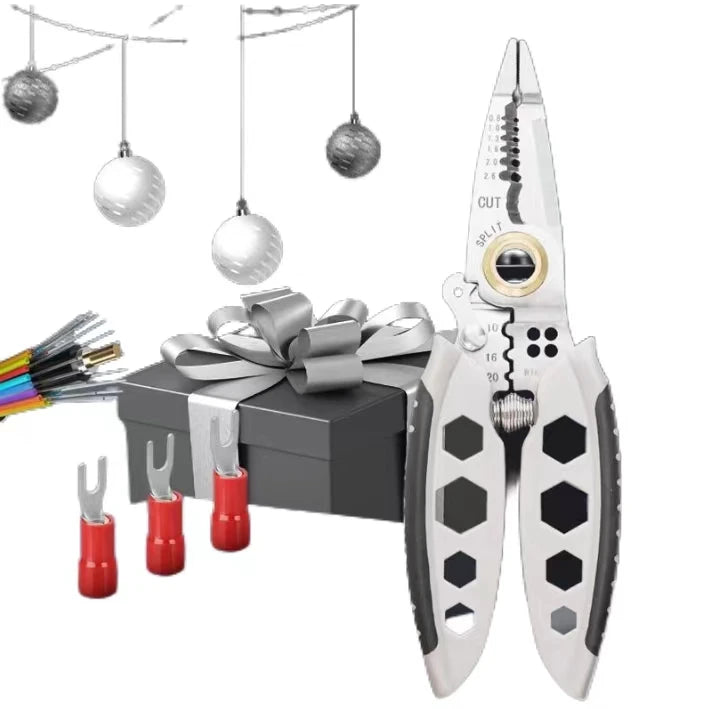 7 Inch Multi-function Wire Stripper Professional 22-10 Wire Stripping Tool Portable Cable Cutter Crimping Pliers With Wrench