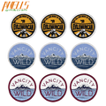 AWELLS Personalised Custom Embroidery Iron-On Eco-friendly Twill Fabric Name Tag Patch English Letter Camouflage Uniform Jacket