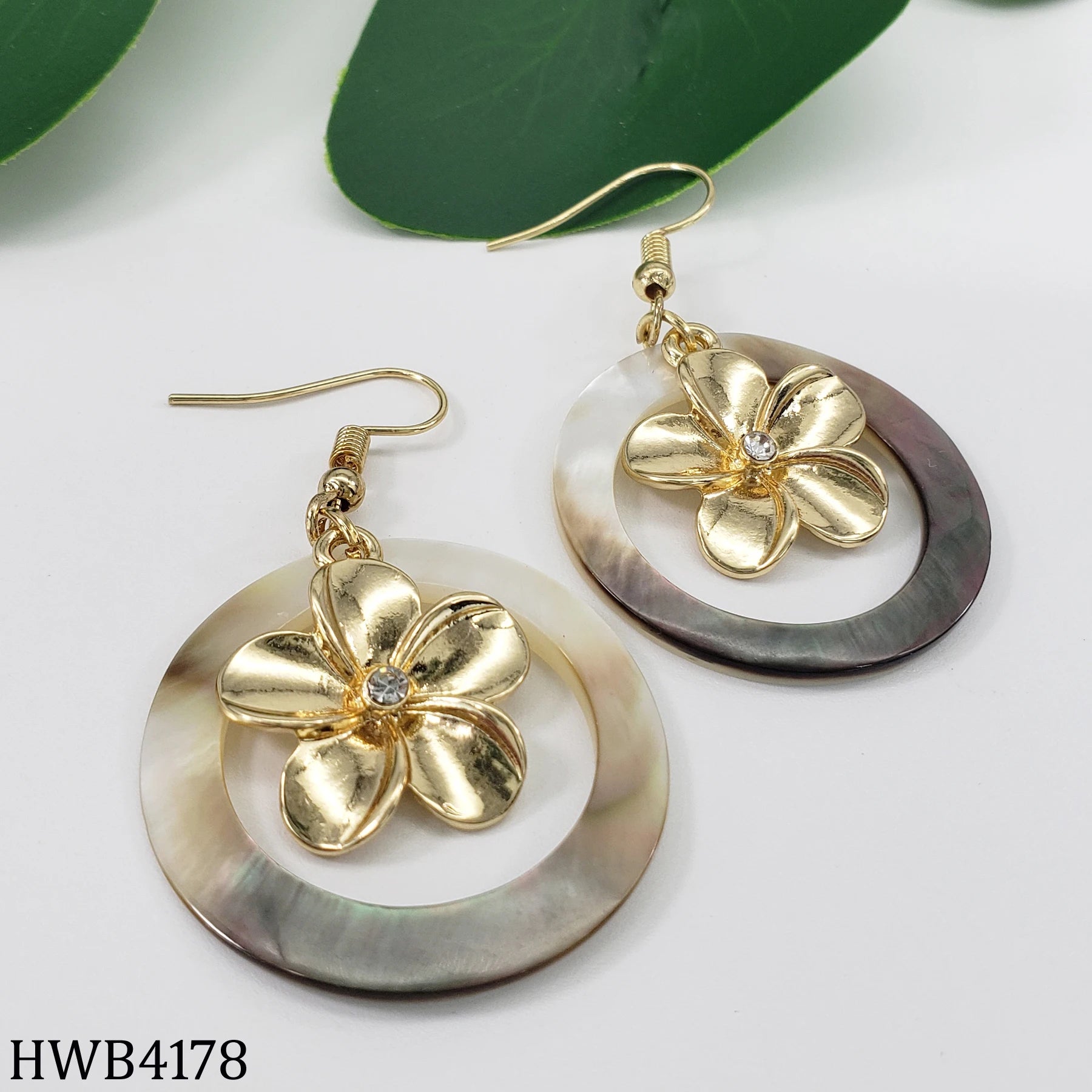 Hawaiian Fashion Jewelry Earrings Hawaiian Large Shell Dangle Earrings for Women