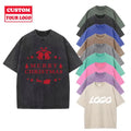 Heavy Weight 230G Oversized Blank Custom Dtg Print Vintage Cropped Distressed T Shirt Men Toddler Acid Wash T-Shirt