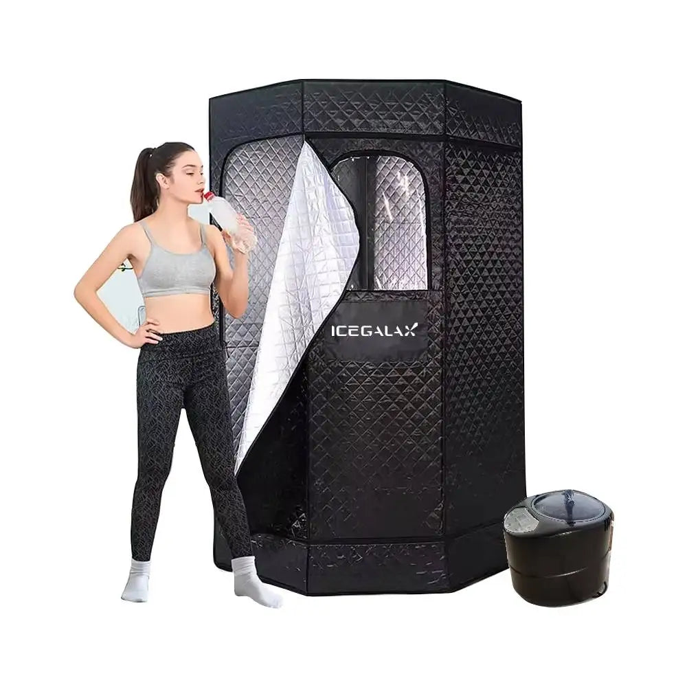 Icegalax Full Body Portable Steaming Wet Sauna Tent Foldable Remote Control Wet Steam Saunas Room Indoor Outdoor