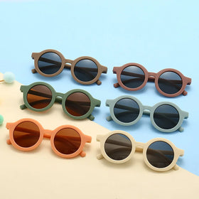 Wholesale Girls Boy Sunglasses Children Sun Glasses Baby Summer Glasses Custom Logo Round Kids Sunglasses