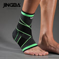 JINGBA Wholesale Elastic Ankle Support Nylon Knitted Compression Ankle Sleeve with Strap Breathable Ankle Brace