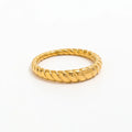 Fenny 18K Gold Plated Wholesale No Fade High End Simple Fashion Twisted Stainless Steel Finger Ring Trendy for Women