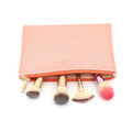 Eco Friendly Shiny PU Vintage Leather Envelope Red Blue Navy Yellow Beige Basic Style Cheap Price Pouch Custom Color Size Logo