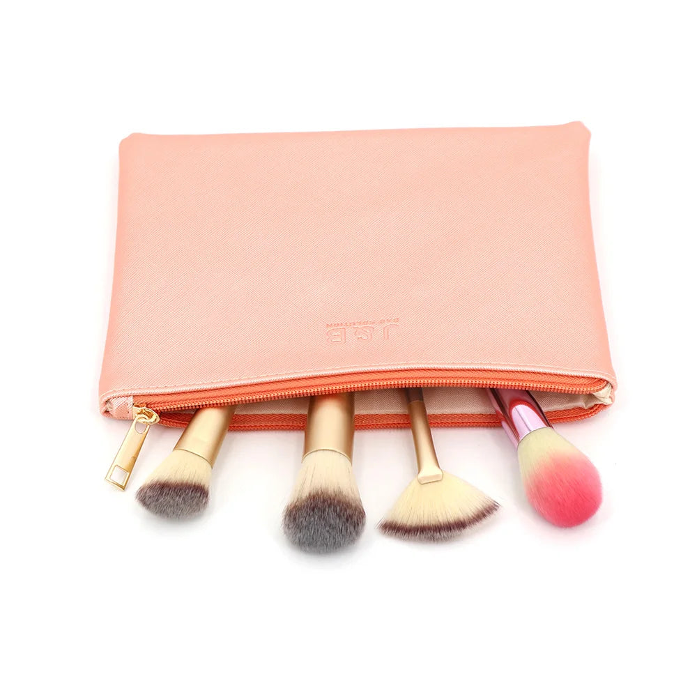 Eco Friendly Shiny PU Vintage Leather Envelope Red Blue Navy Yellow Beige Basic Style Cheap Price Pouch Custom Color Size Logo