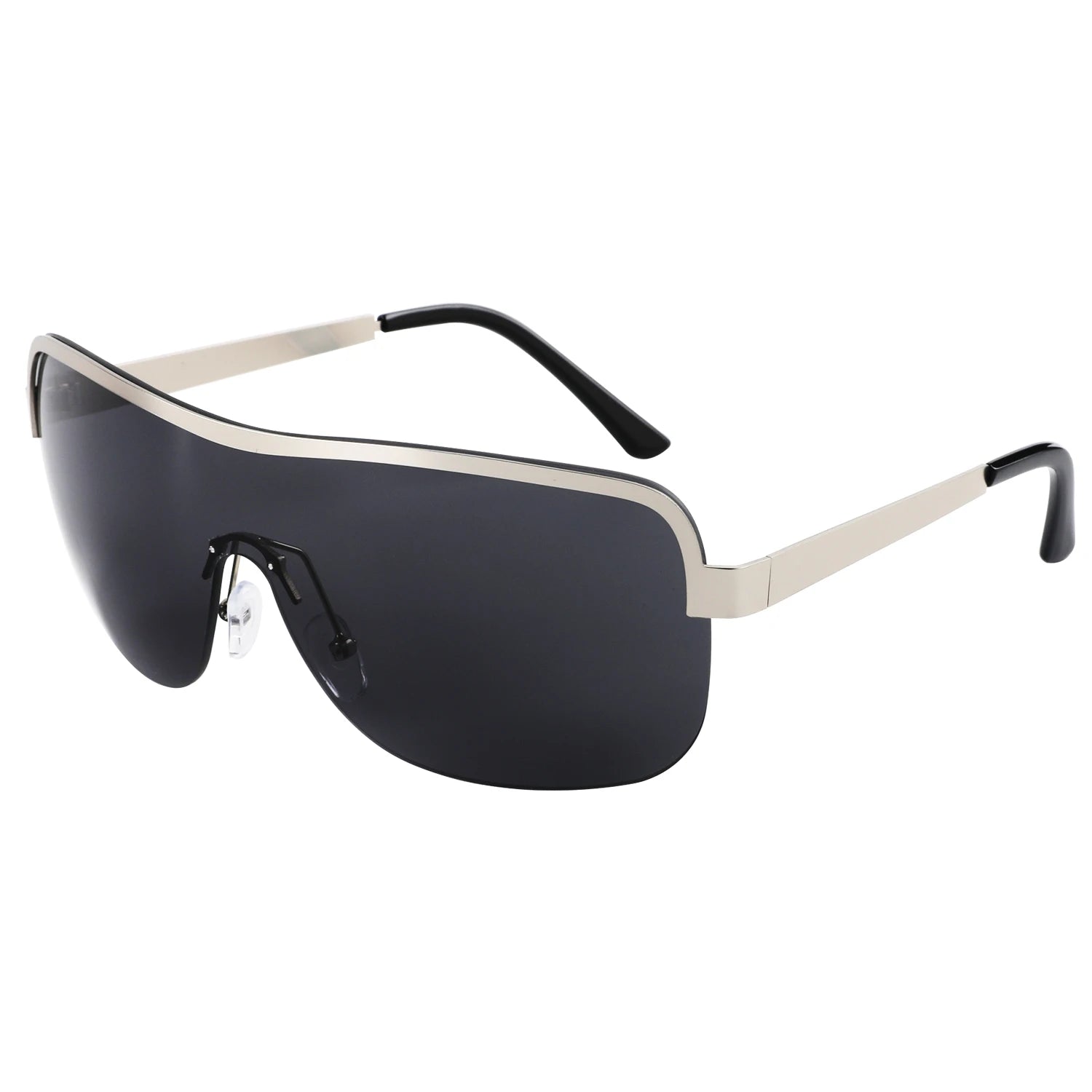 New Fashion Half Frame One-piece Y2K Spice Girl Wind Net Red With the Same Trend Personality Driving Sunscreen Sunglasses
